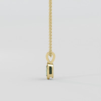 0.78 Ct. Bluish Green Sapphire Pendant, 10K Yellow Gold 3