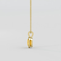 2.96 Ct. Yellowish Orange Sapphire Pendant, 10K Yellow Gold 3