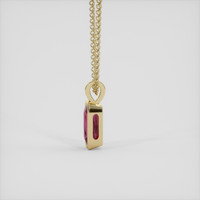 2.47 Ct. Pinkish Purple Rhodolite Garnet Pendant, 14K Yellow Gold 3