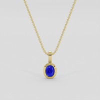 0.27 Ct. Blue Hauyne Pendant, 14K Yellow Gold 1