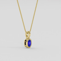 0.27 Ct. Blue Hauyne Pendant, 14K Yellow Gold 2