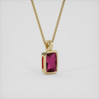 2.47 Ct. Pinkish Purple Rhodolite Garnet Pendant, 18K Yellow Gold 2