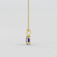 0.27 Ct. Blue Hauyne Pendant, 18K Yellow Gold 3