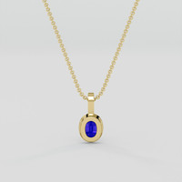 0.27 Ct. Blue Hauyne Pendant, 18K Yellow Gold 4