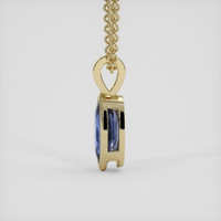 4.02 Ct. Blue Sapphire Pendant, 18K Yellow Gold 3