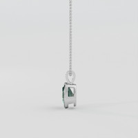 1.61 Ct. Bluish Green Sapphire Pendant, Platinum 950 3