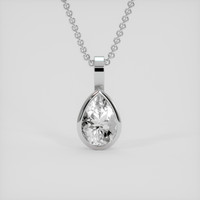 2.85 Ct. White Phenakite Pendant, 14K White Gold 1
