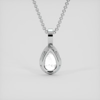 2.85 Ct. White Phenakite Pendant, 14K White Gold 4