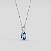 2.28 Ct. Blue Sapphire Pendant, 14K White Gold 2
