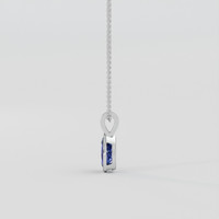 2.28 Ct. Blue Sapphire Pendant, 18K White Gold 3