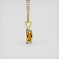 0.78 Ct. Orangish Yellow Sapphire Pendant, 10K Yellow Gold 3
