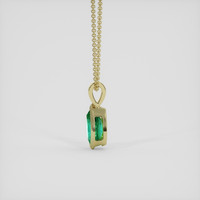 0.95 Ct. Emerald Pendant, 18K Yellow Gold 3