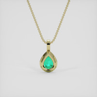 0.95 Ct. Emerald Pendant, 18K Yellow Gold 4