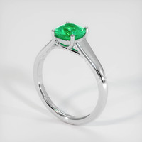 1.08 Ct. Emerald Ring, Platinum 950 2