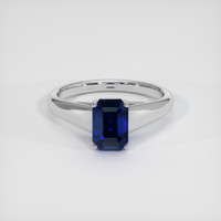 2.62 Ct. Blue Sapphire Ring, Platinum 950 1