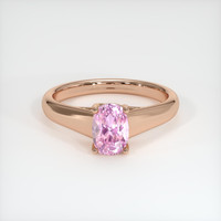 1.09 Ct. Pink Sapphire Ring, 18K Rose Gold 1