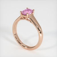 1.09 Ct. Pink Sapphire Ring, 18K Rose Gold 2