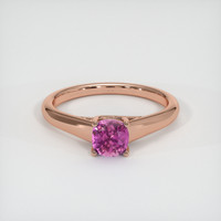 0.74 Ct. Sapphire Ring, 18K Rose Gold 1