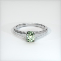 0.89 Ct. Green Sapphire Ring, 10K White Gold 1