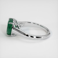 3.42 Ct. Emerald Ring, 18K White Gold 4