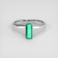 1.54 Ct. Emerald Ring, 18K White Gold 1