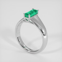 1.54 Ct. Emerald Ring, 18K White Gold 2