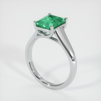 1.64 Ct. Emerald  Ring - 18K White Gold