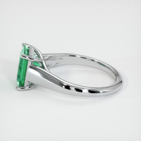 1.64 Ct. Emerald  Ring - 18K White Gold