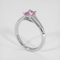 1.08 Ct. Pink Sapphire Ring, 18K White Gold 2