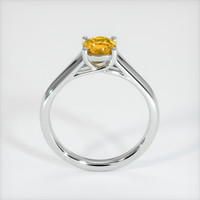 1.12 Ct. Orangish Yellow Sapphire Ring, 18K White Gold 3