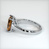 2.90 Ct. Orangish Brown Sapphire Ring, 18K White Gold 4