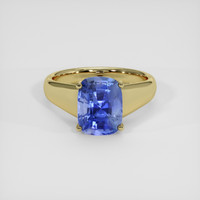 3.62 Ct. Blue Sapphire Ring, 14K Yellow Gold 1
