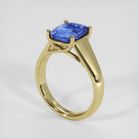 3.62 Ct. Blue Sapphire Ring, 14K Yellow Gold 2