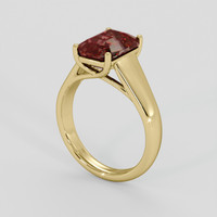 4.04 Ct. Reddish Orange Spessartite Garnet Ring, 14K Yellow Gold 2