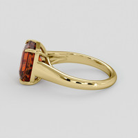 4.42 Ct. Orange Hessonite Garnet Ring, 14K Yellow Gold 4