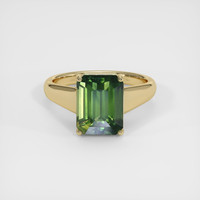5.05 Ct. Green Sapphire Ring, 14K Yellow Gold 1