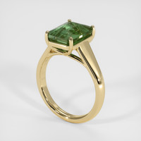5.05 Ct. Green Sapphire Ring, 14K Yellow Gold 2