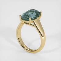 7.47 Ct. Bluish Green Sapphire Ring, 14K Yellow Gold 2