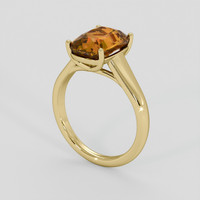 2.90 Ct. Orangish Brown Sapphire Ring, 14K Yellow Gold 2