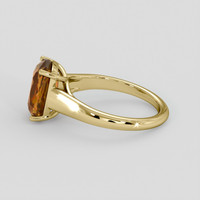 2.90 Ct. Orangish Brown Sapphire Ring, 14K Yellow Gold 4