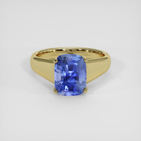 3.62 Ct. Blue Sapphire Ring, 18K Yellow Gold 1