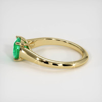 1.08 Ct. Emerald Ring, 18K Yellow Gold 4