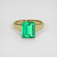 3.19 Ct. Emerald Ring, 18K Yellow Gold 1
