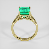 3.19 Ct. Emerald Ring, 18K Yellow Gold 3
