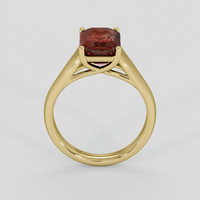 4.04 Ct. Reddish Orange Spessartite Garnet Ring, 18K Yellow Gold 3