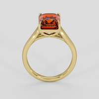 4.42 Ct. Orange Hessonite Garnet Ring, 18K Yellow Gold 3