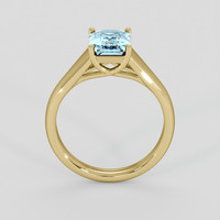2.07 Ct. Greyish Blue Sapphire Ring, 18K Yellow Gold 3