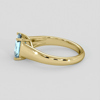 2.07 Ct. Greyish Blue Sapphire Ring, 18K Yellow Gold 4