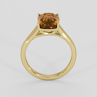 2.90 Ct. Orangish Brown Sapphire Ring, 18K Yellow Gold 3