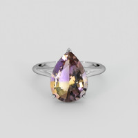 4.17 Ct. Bi Color Ametrine Ring, Platinum 950 1